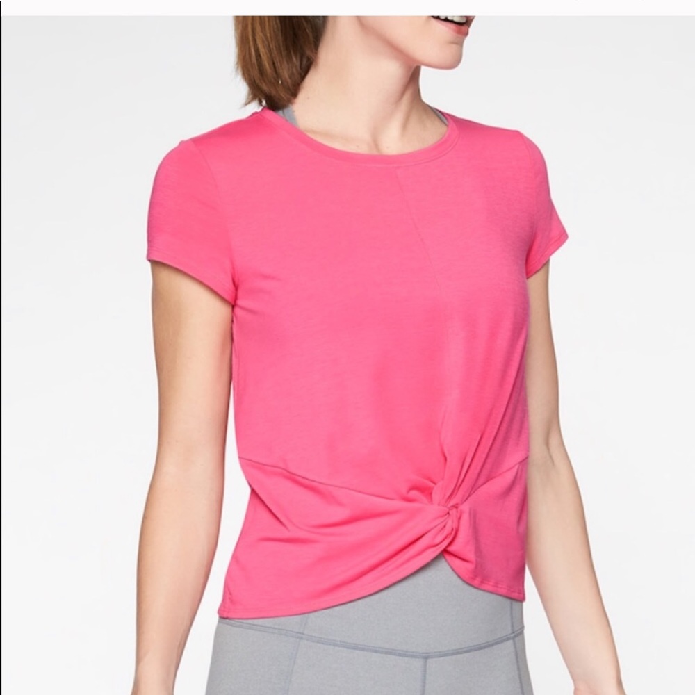 Athleta Essence Twist Tee PINK